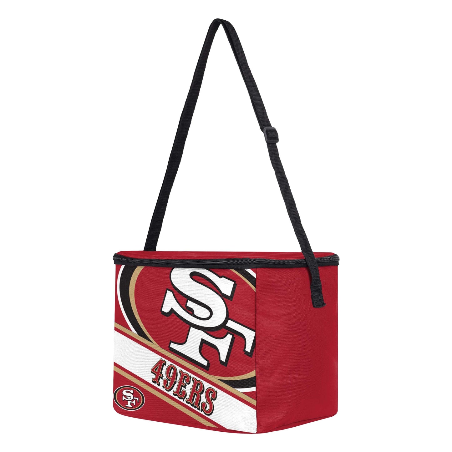 FOCO San Francisco 49ers Big Logo Stripe 12 Pack Cooler