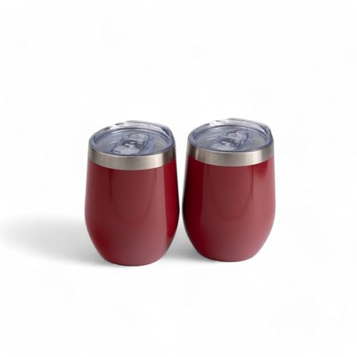 The Memory Company Officially Licensed Wine Bottle Chiller with 2 Ceramic Lined 12oz. SS Stemless Wine Tumblers, San Francisco 49ers