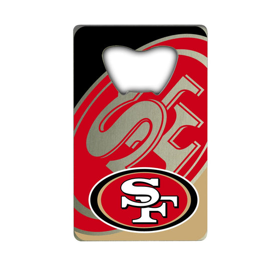FANMATS 62565 San Francisco 49ers Credit Card Style Bottle Opener - 2” x 3.25, Team Colors
