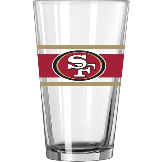 Logo Brands San Francisco 49ers 16oz. Stripe Pint Glass