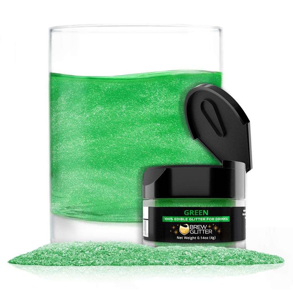 Brew Glitter Red Edible Drink Glitter 1x 4g Jar for Cocktails, Beer, & Beverages