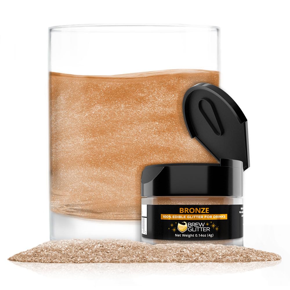 Brew Glitter Red Edible Drink Glitter 1x 4g Jar for Cocktails, Beer, & Beverages