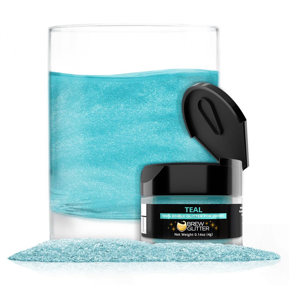 Brew Glitter Red Edible Drink Glitter 1x 4g Jar for Cocktails, Beer, & Beverages