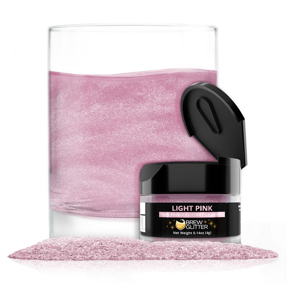 Brew Glitter Red Edible Drink Glitter 1x 4g Jar for Cocktails, Beer, & Beverages