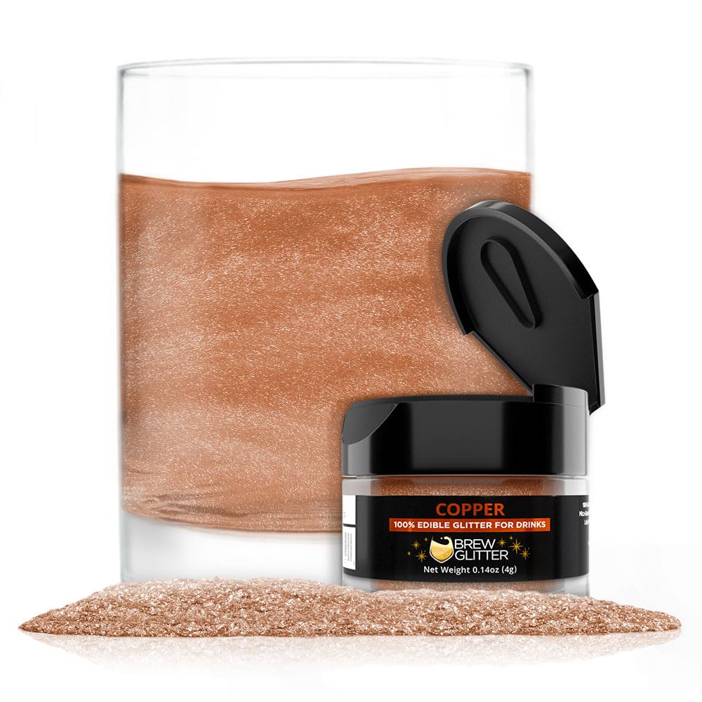 Brew Glitter Red Edible Drink Glitter 1x 4g Jar for Cocktails, Beer, & Beverages