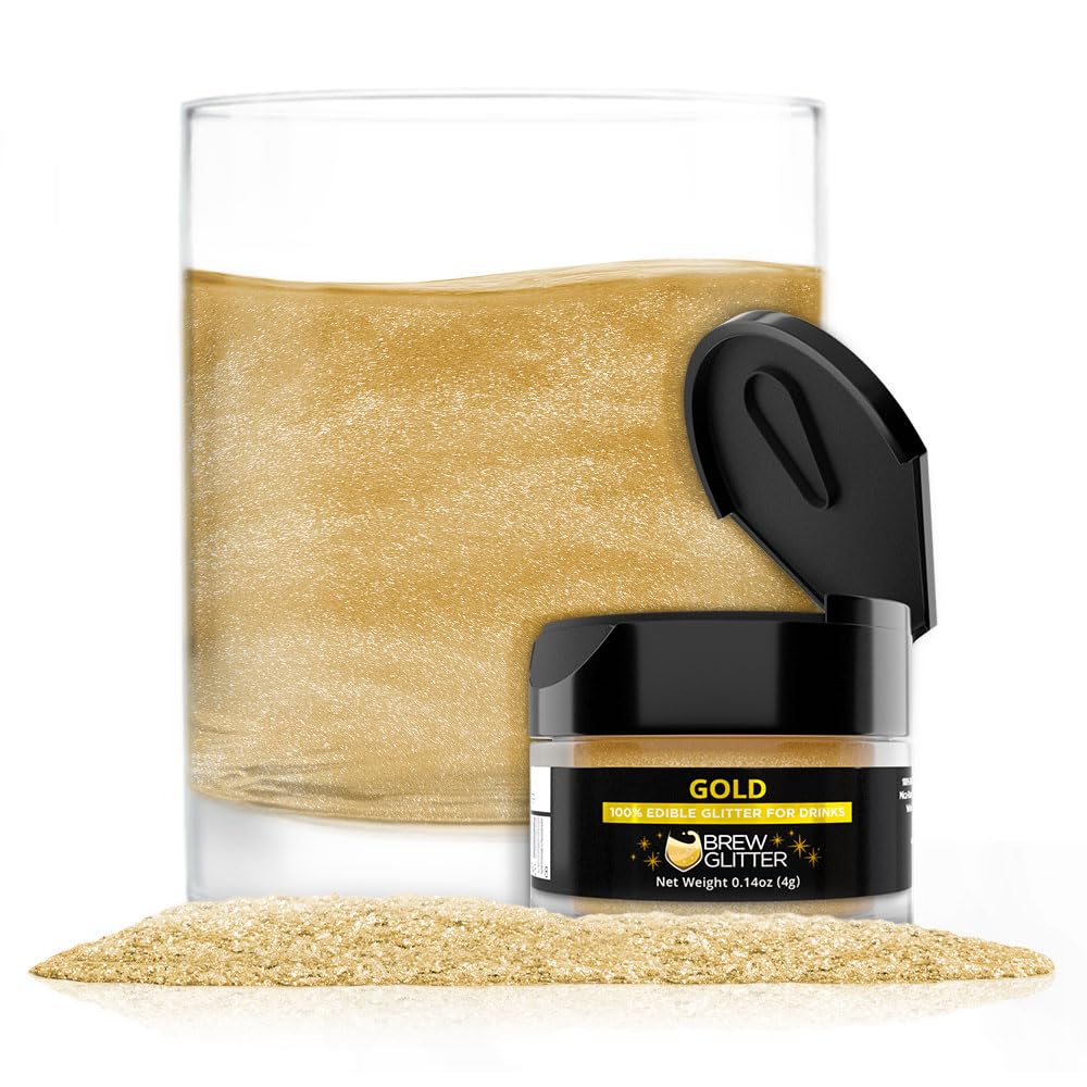 Brew Glitter Red Edible Drink Glitter 1x 4g Jar for Cocktails, Beer, & Beverages