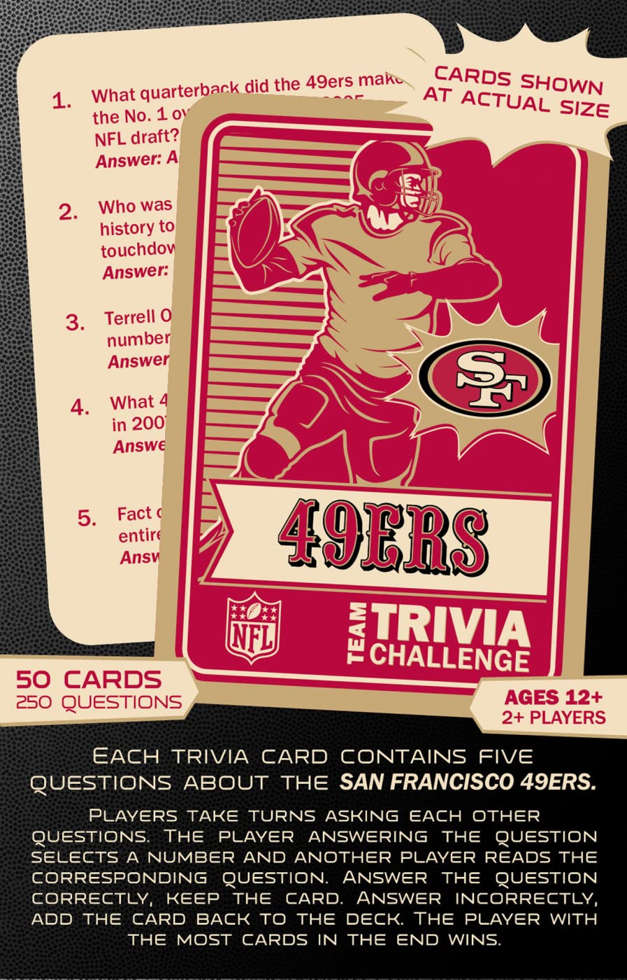 Masterpieces Game Day - NFL San Francisco 49ers - Team Trivia Challenge, Officially Licensed