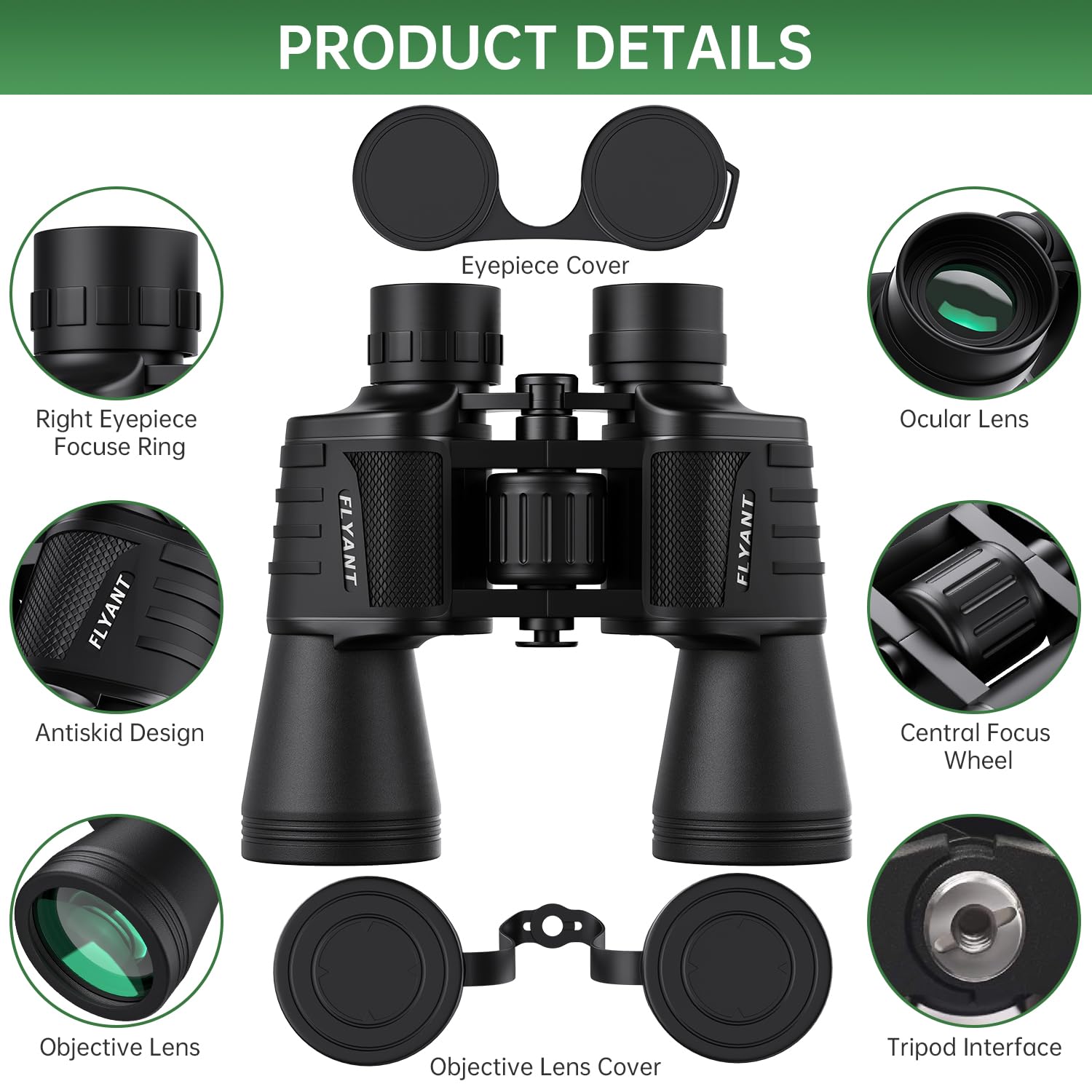20x50 Compact High Powered Binoculars