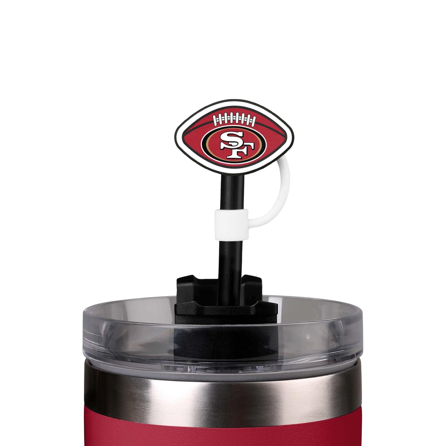 FOCO San Francisco 49ers NFL 3 Pack Primary Logo Straw Toppers