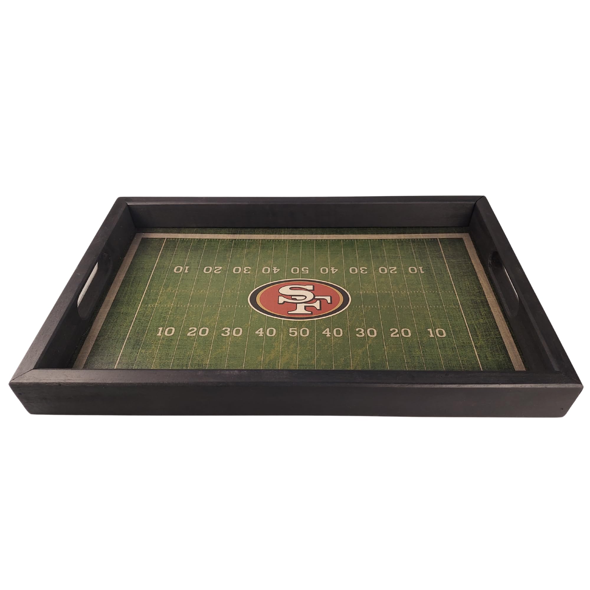 San Francisco 49ers NFL Football Field Tray by Fan Creations - Decorative Team Logo Server with Handles for Food & Drink- for Game Day Entertaining or Tabletop Organizer - Show Your 49ers Pride