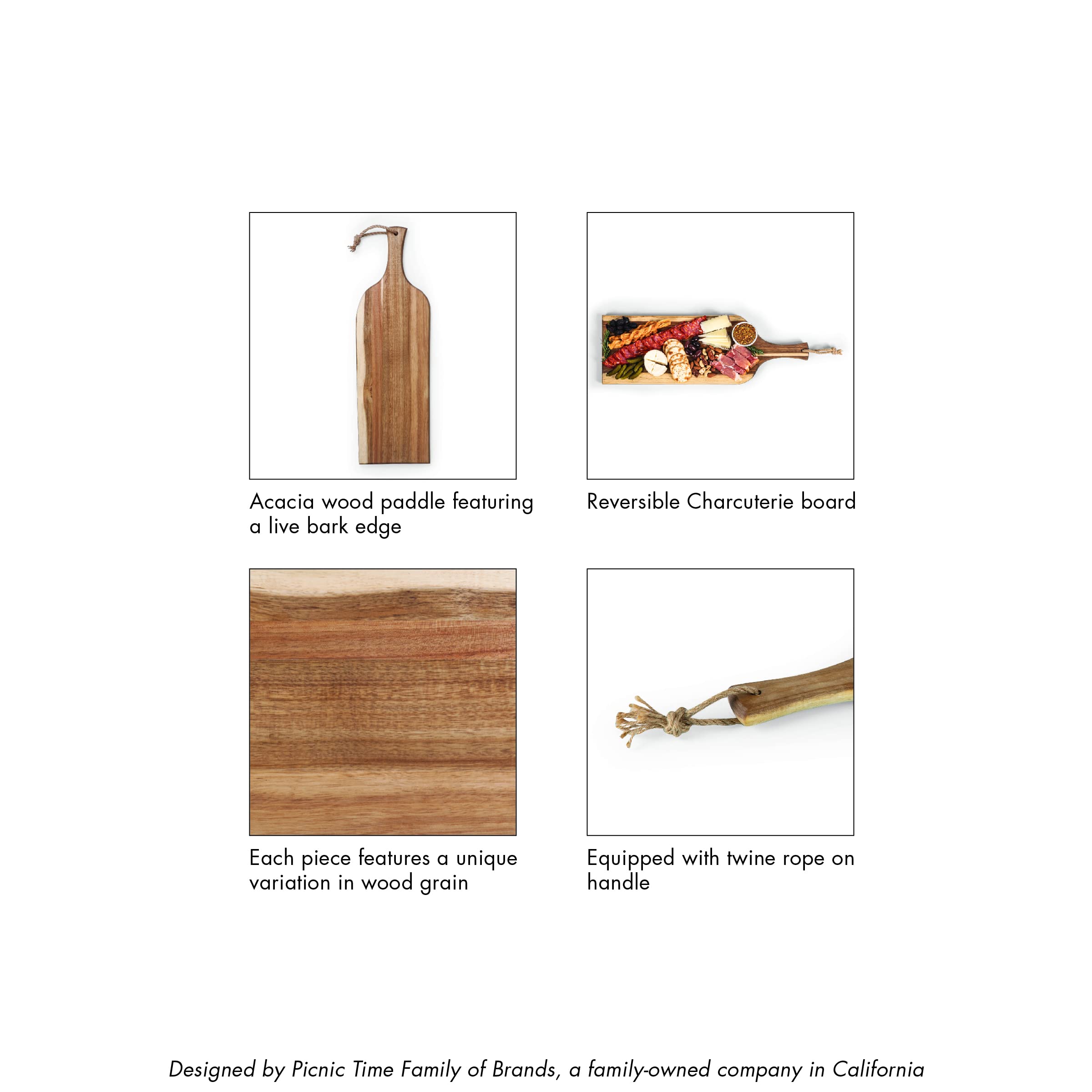 PICNIC TIME San Francisco 49ers Artisan Acacia Serving Plank