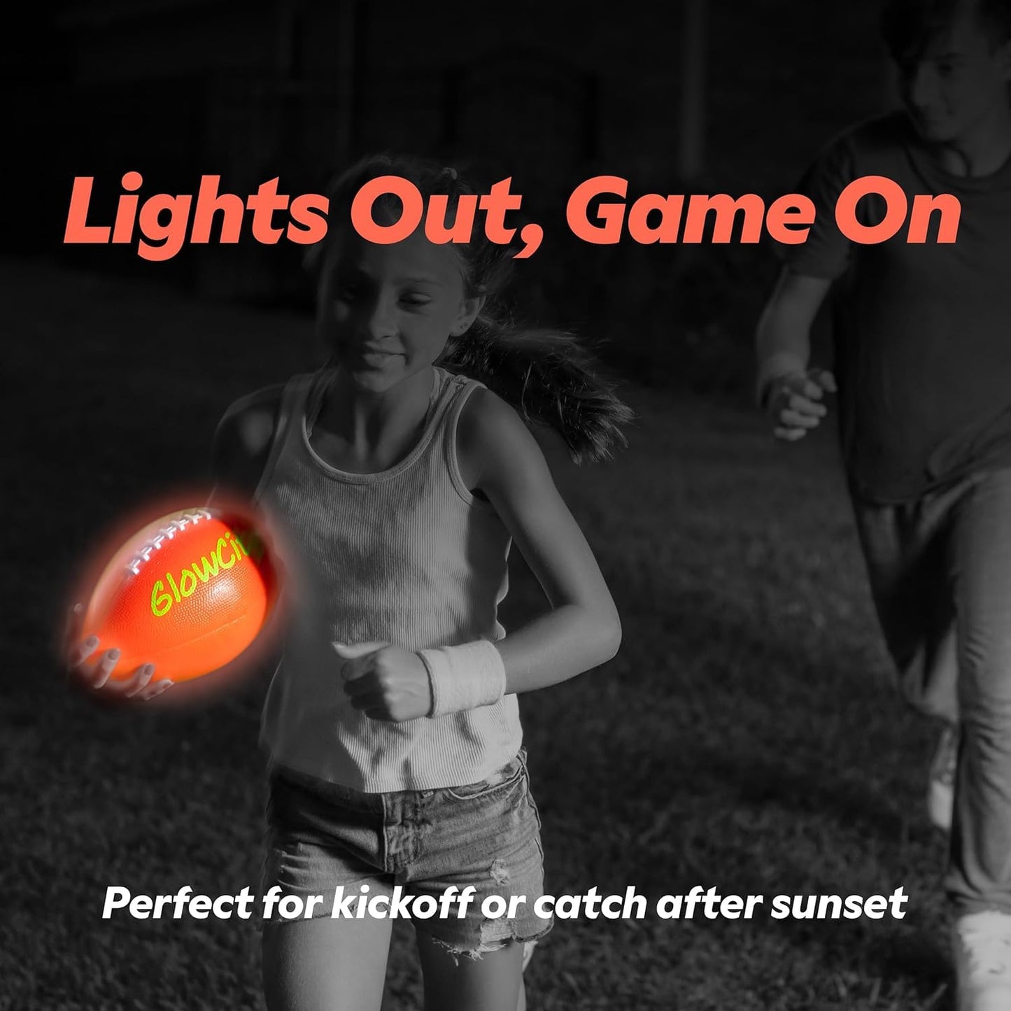 GlowCity Glow in The Dark Football - Size 6 Light Up LED Ball for Teen Boys & Adults - Cool Sports Gift for Night Outdoor Games - Birthday Gifts Ideas for Teen Boys Teenager Ages 12 13 14 15 16 17 18
