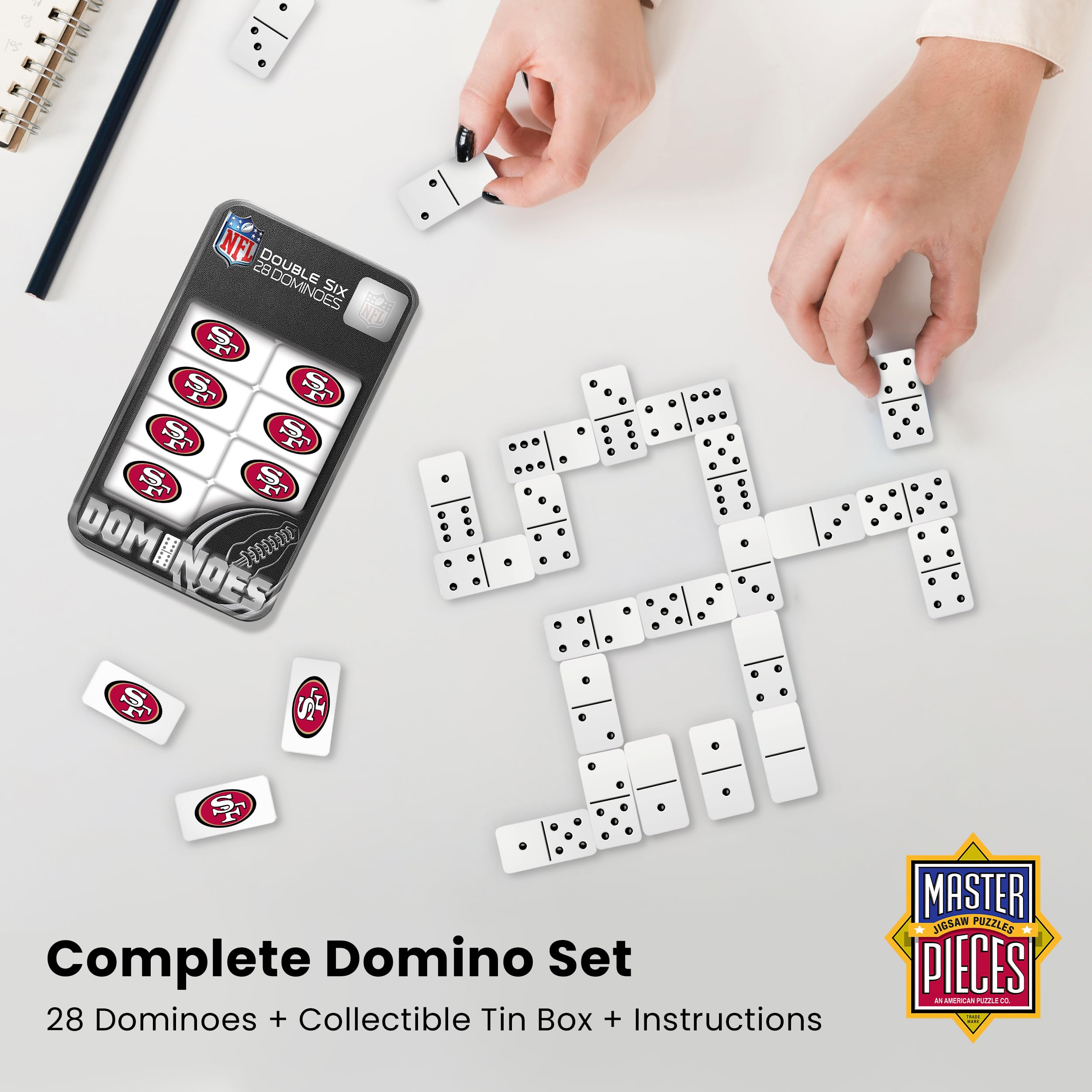 MasterPieces NFL San Francisco 49ers Collector Edition Double Six Dominoes