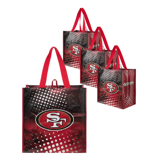 FOCO San Francisco 49ers 4 Pack Reusable Shopping Bags