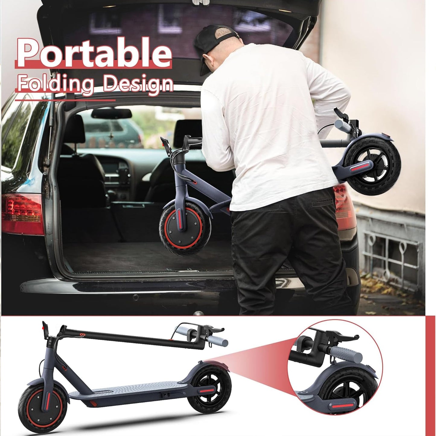 Electric Scooter for Adults, 8.5/10/14" Tires, 19/22Mph, 350W/500W Motor, 21-28 Miles Range, Folding E-Scooter with Dual Suspension,APP(V1/SPRO/MAX/PRO/X1/X1PRO)