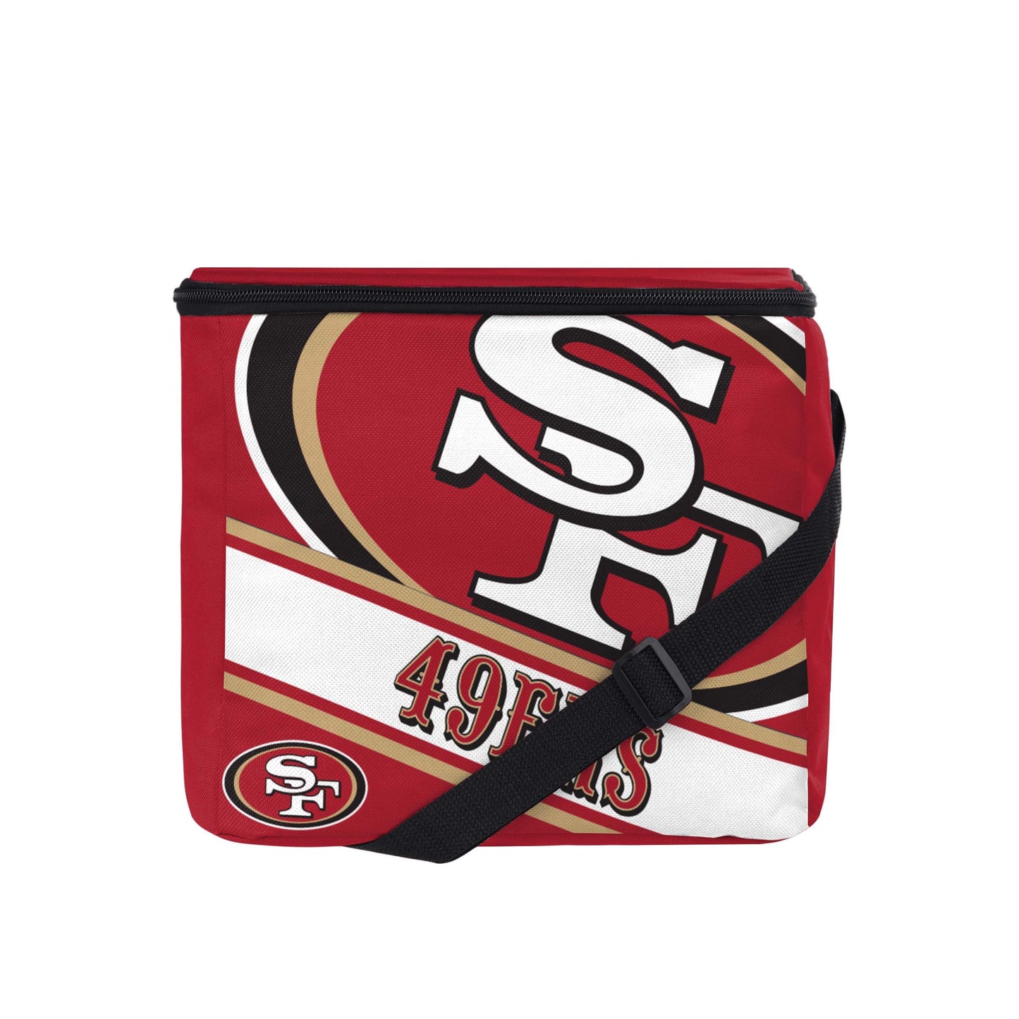 FOCO San Francisco 49ers Big Logo Stripe 12 Pack Cooler