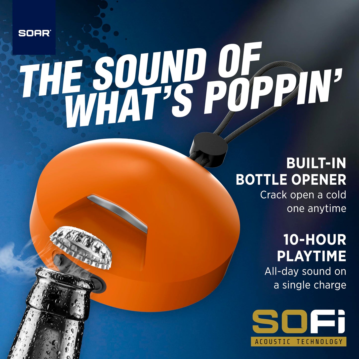 SOAR NFL Bluetooth Bottle Opener Speaker, San Francisco 49ers