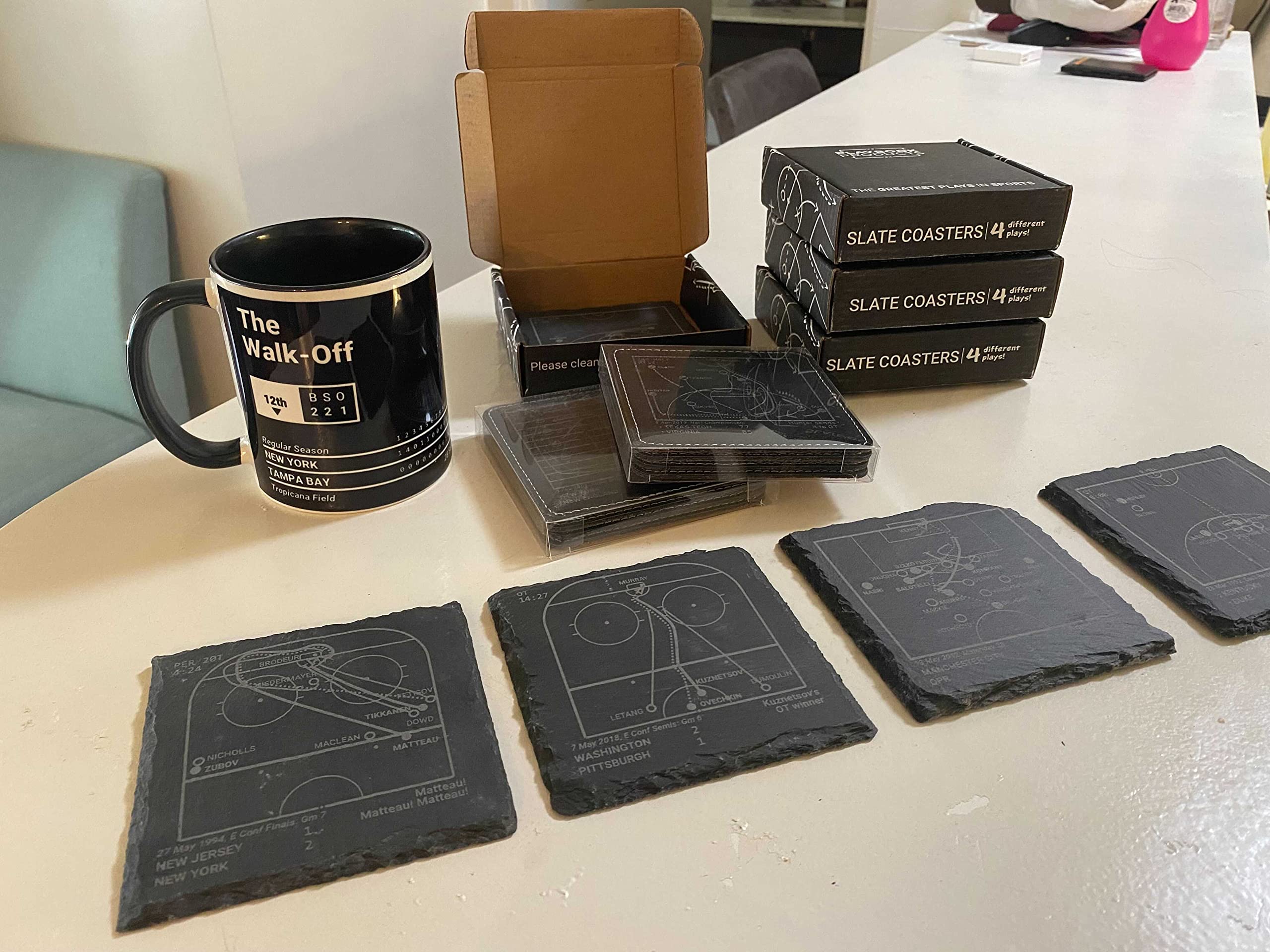 Greatest 49ers Plays: Leatherette Coasters (Set of 4) | Iconic San Francisco Football Moments | Unique Gift for Sports Fans