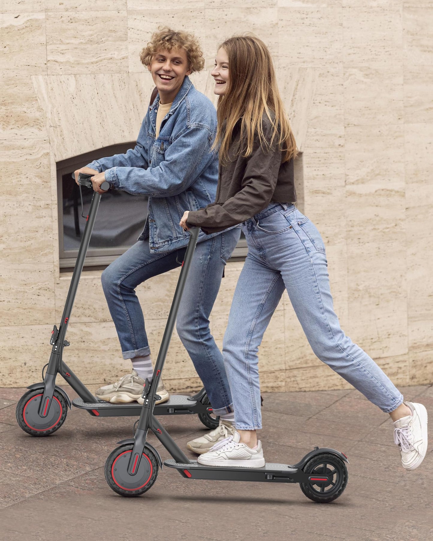 MAXSHOT V7 Electric Scooter, 350W Powerful Motor, 16MPH Top Speed,16Miles Long Range, 8.5" Solid Tires Folding Commuter Escooter with Double Braking Systems for Adults and Teens