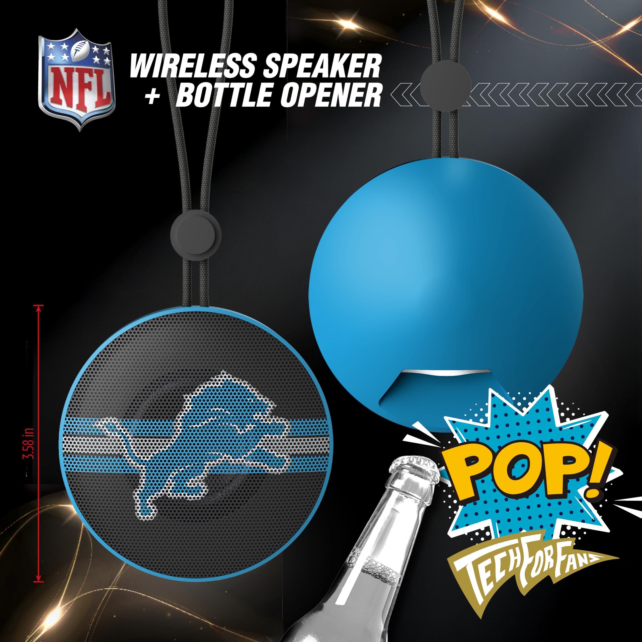 SOAR NFL Bluetooth Bottle Opener Speaker, San Francisco 49ers