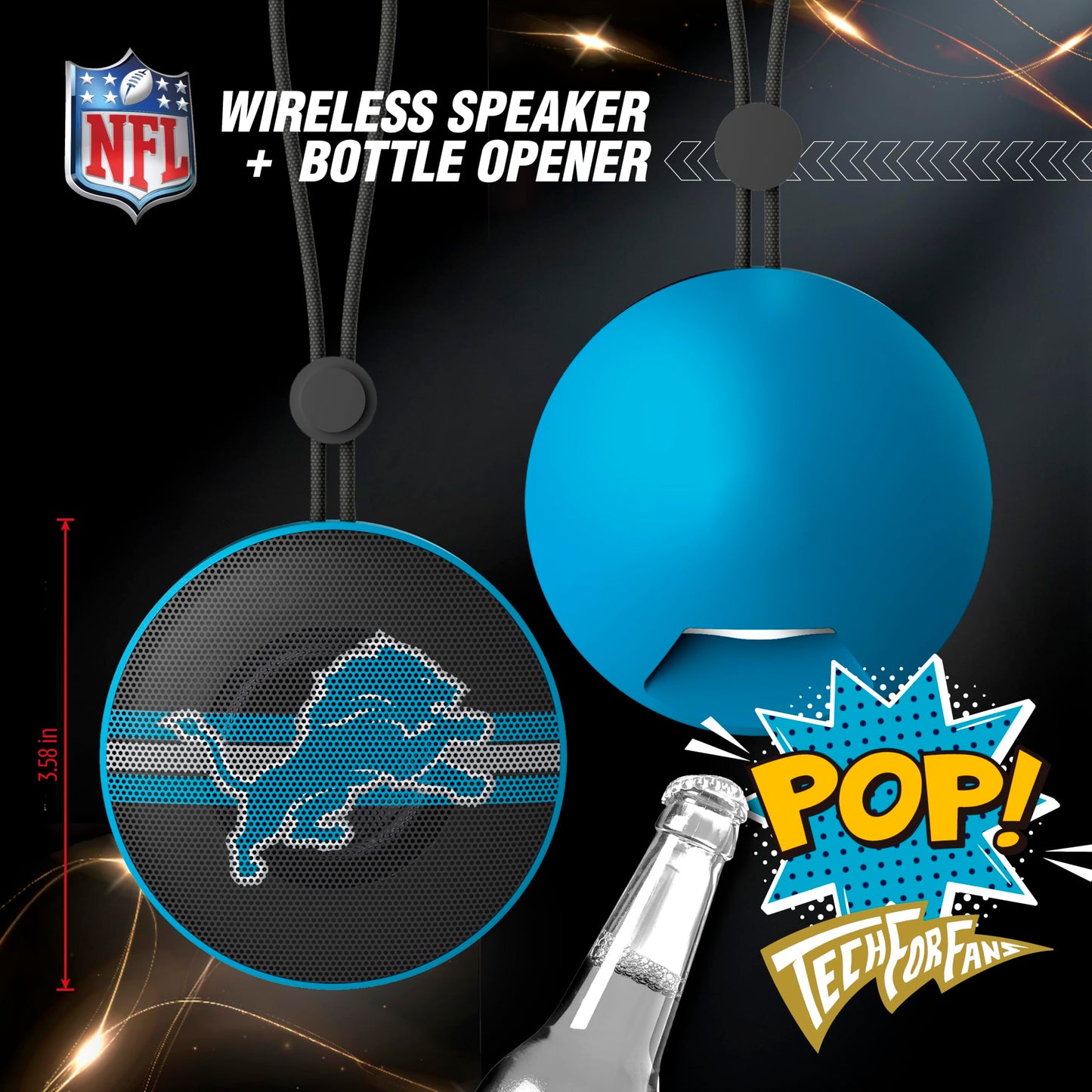 SOAR NFL Bluetooth Bottle Opener Speaker, San Francisco 49ers