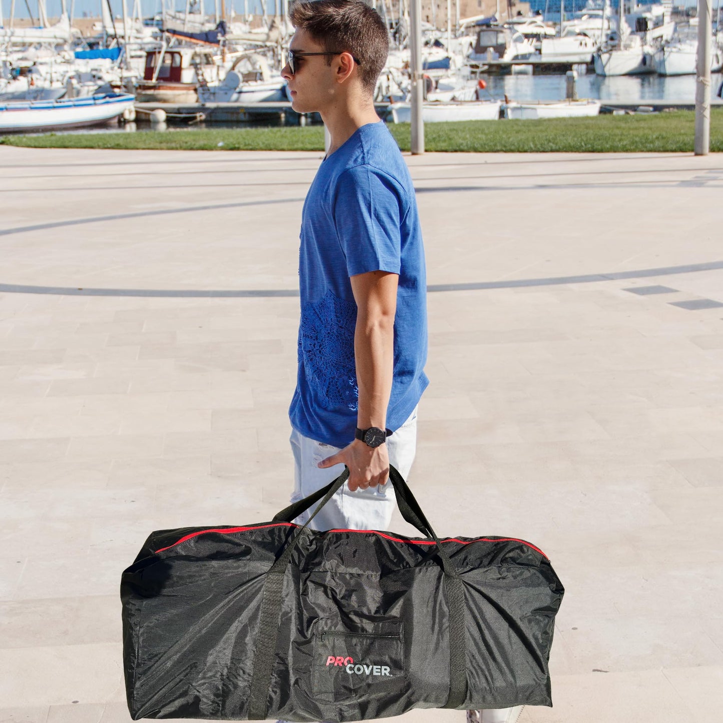 ProCover Premium transport bag for electric scooter, with backpack included. Compatible with all brands. Ideal to transport or store your scooter. Robust, universal and waterproof bag