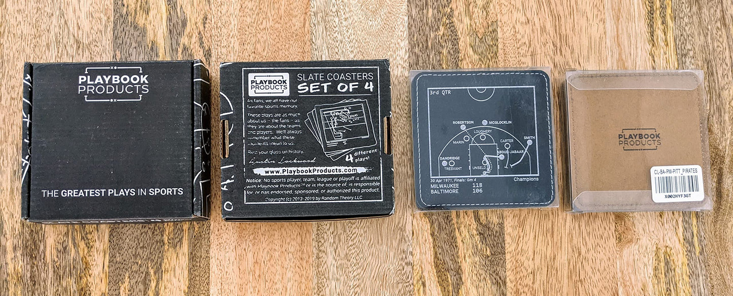Greatest 49ers Plays: Leatherette Coasters (Set of 4) | Iconic San Francisco Football Moments | Unique Gift for Sports Fans